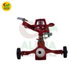 Metal impact sprinkler with wheels for lawn, garden and agricultural irrigation